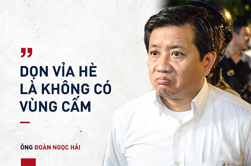 Ông Đoàn Ngọc Hải và 10 phát ngôn rắn như thép trong cuộc chiến giành vỉa hè